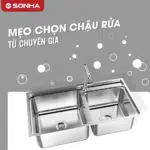 Chậu rửa chén bát Sơn Hà S80 inox SUS304