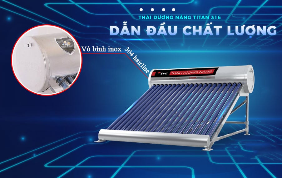 may nuoc nong nang luong mat troi son ha thai duong nang titan cau tao vo binh inox sus304 xuoc tham my cao